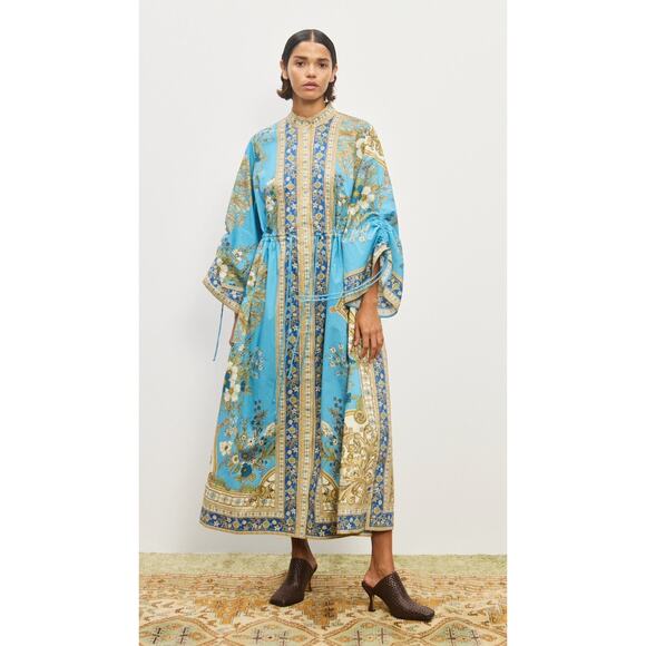 Alemais Blue Cassie Pool Midi Dress US 2 - Picture 7 of 14